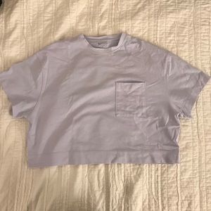 Athleta cropped cotton tee.